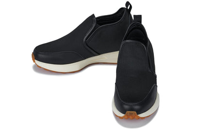 CALTO - J1433  - 3.3 Inches Taller (Black) - Casual Chunky Sole Sneaker Loafers Tallmenshoes.com