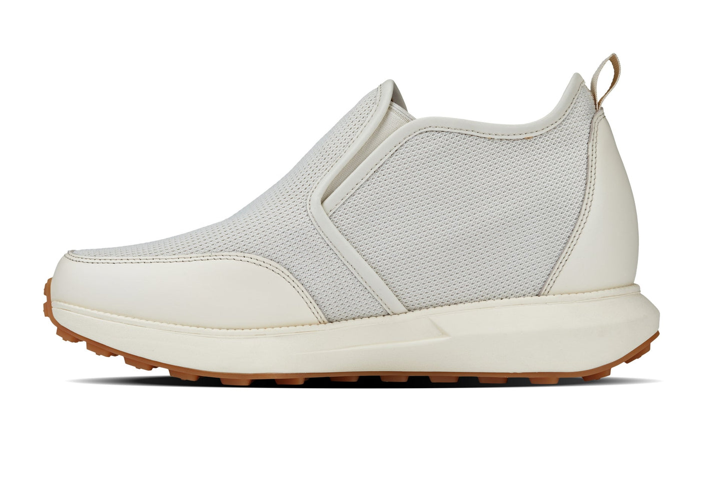 CALTO - J1434  - 3.3 Inches Taller (Off-White) - Casual Chunky Sole Sneaker Loafers Tallmenshoes.com