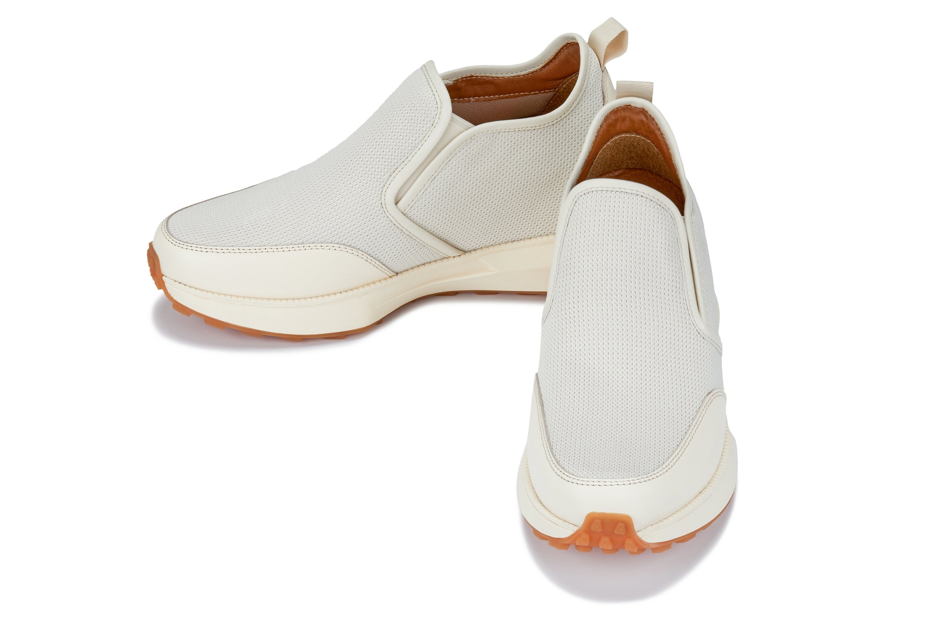 CALTO - J1434  - 3.3 Inches Taller (Off-White) - Casual Chunky Sole Sneaker Loafers Tallmenshoes.com