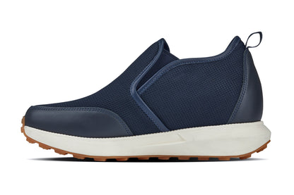 CALTO - J1435  - 3.3 Inches Taller (Dark Blue) - Casual Chunky Sole Sneaker Loafers Tallmenshoes.com
