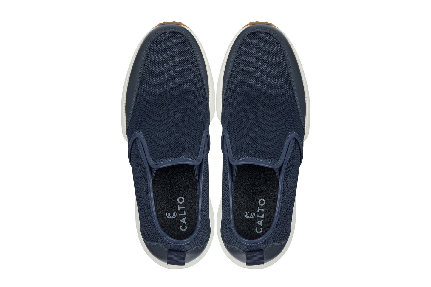 CALTO - J1435  - 3.3 Inches Taller (Dark Blue) - Casual Chunky Sole Sneaker Loafers Tallmenshoes.com