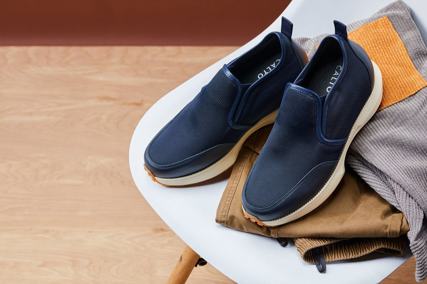 CALTO - J1435  - 3.3 Inches Taller (Dark Blue) - Casual Chunky Sole Sneaker Loafers Tallmenshoes.com