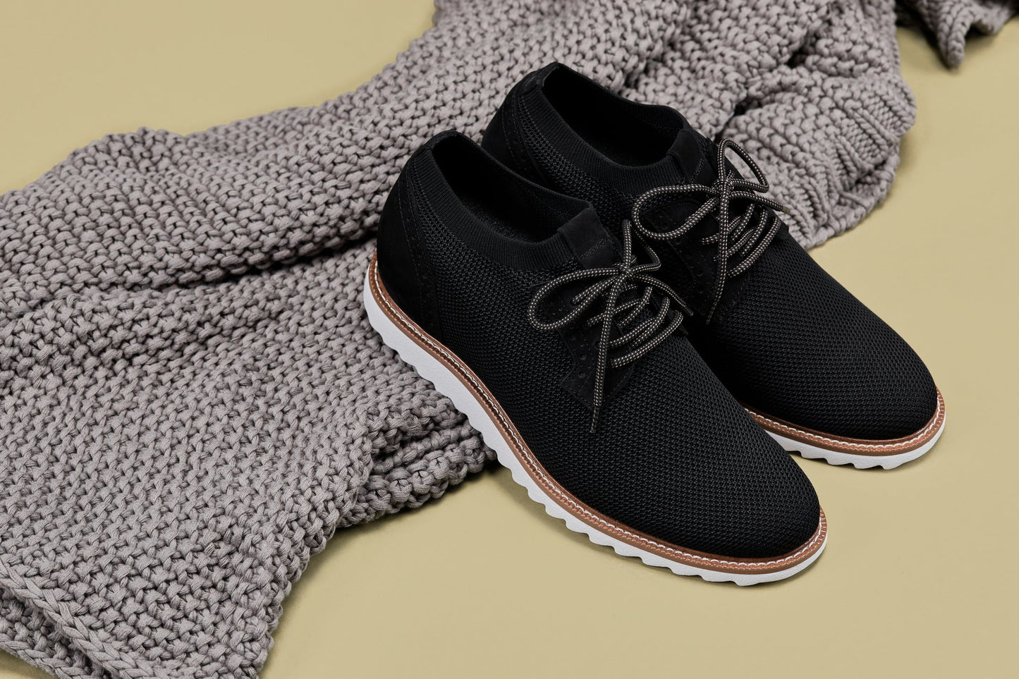 CALTO - J1502 - 3.2 Inches Taller (Noir) Tallmenshoes.com