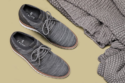CALTO - J1503 - 3.2 Inches Taller (Grey) Tallmenshoes.com