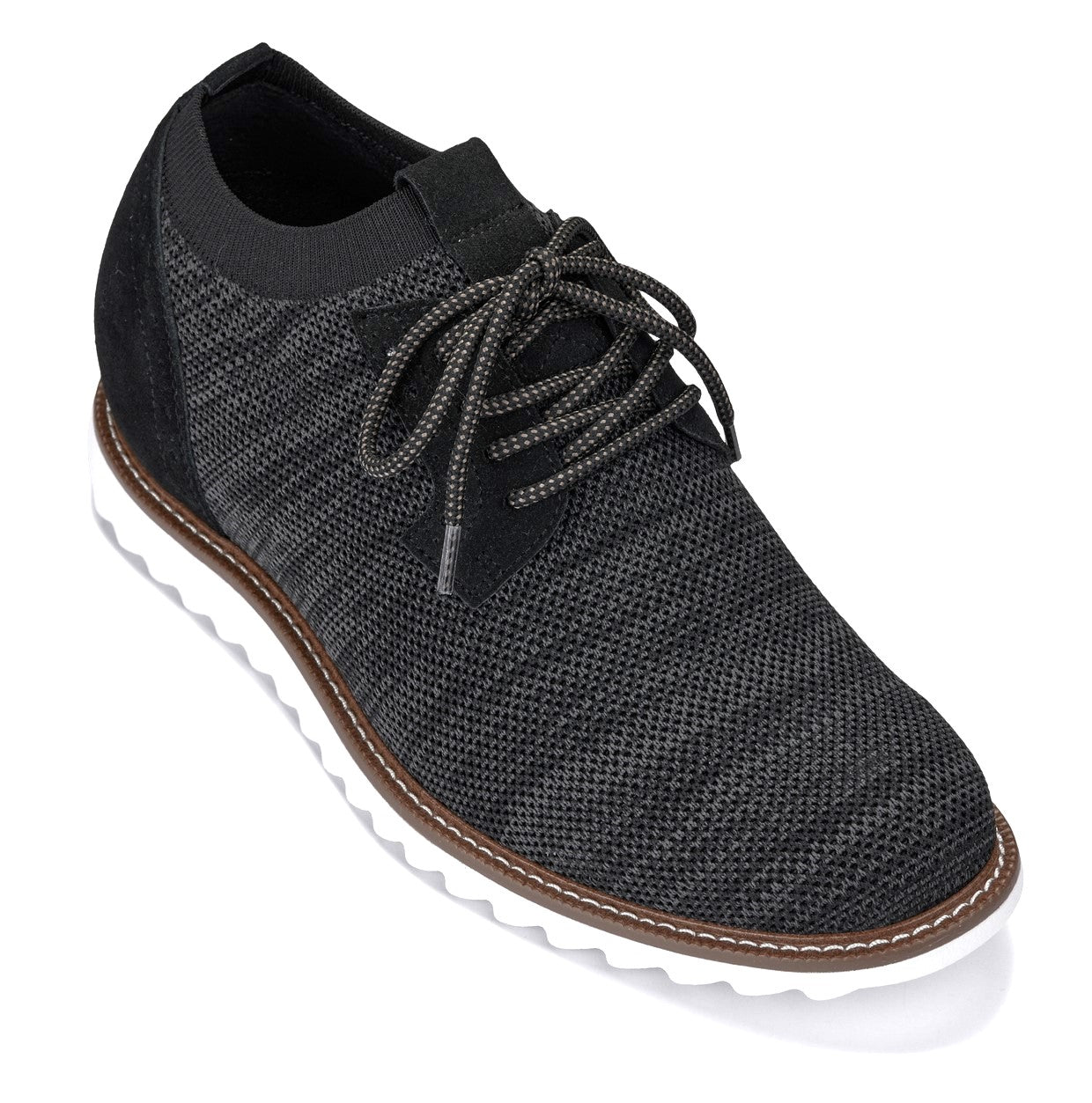CALTO - J1504 - 3.2 Inches Taller (Charcoal Grey) Tallmenshoes.com