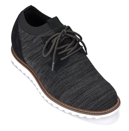 CALTO - J1504 - 3.2 Inches Taller (Charcoal Grey) Tallmenshoes.com