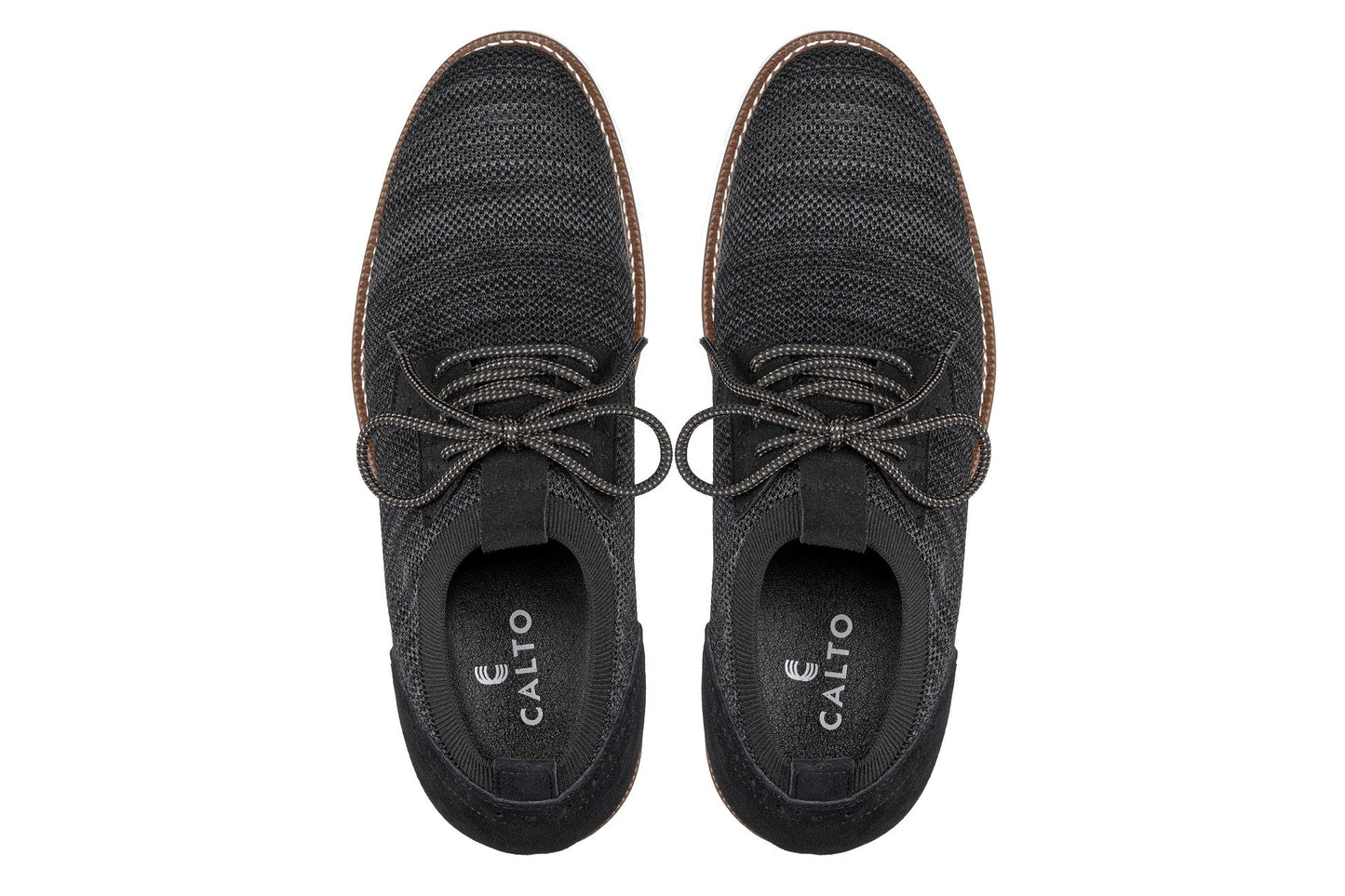 CALTO - J1504 - 3.2 Inches Taller (Charcoal Grey) Tallmenshoes.com
