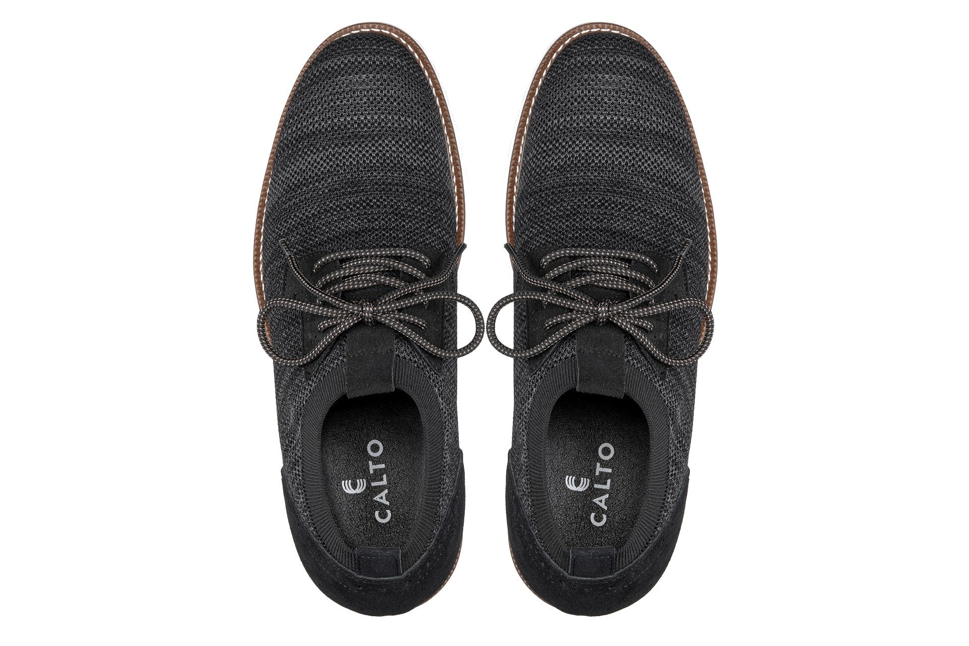 CALTO - J1504 - 3.2 Inches Taller (Charcoal Grey) Tallmenshoes.com