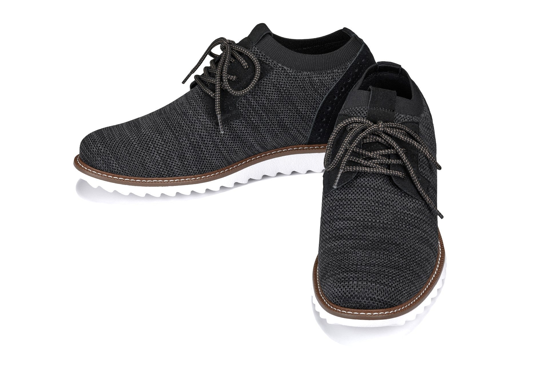 CALTO - J1504 - 3.2 Inches Taller (Charcoal Grey) Tallmenshoes.com