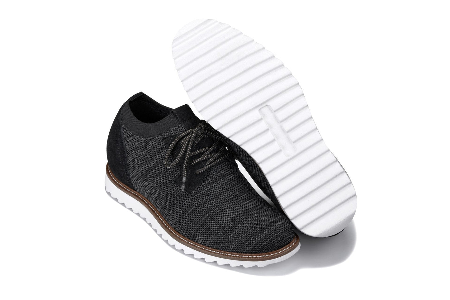 CALTO - J1504 - 3.2 Inches Taller (Charcoal Grey) Tallmenshoes.com