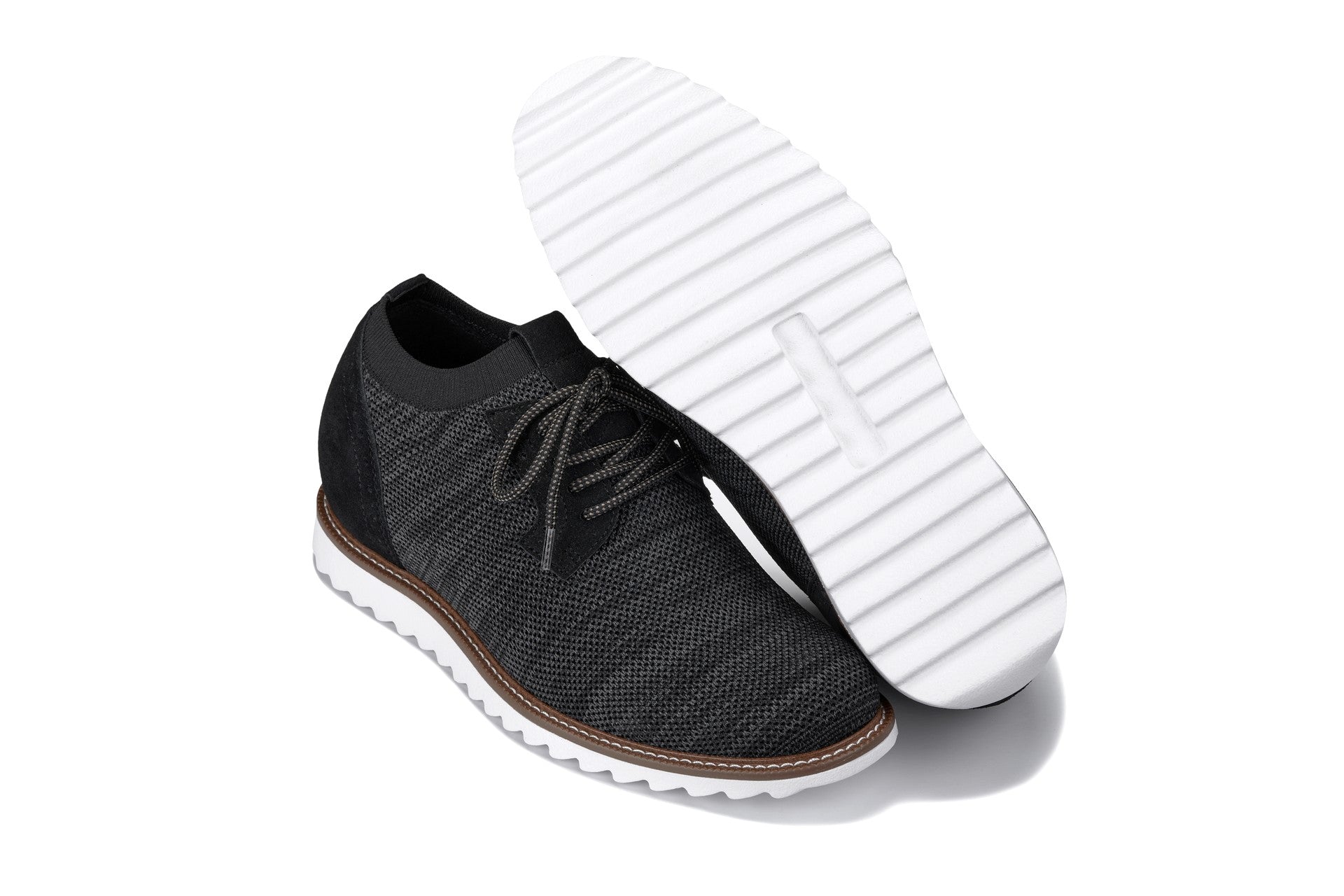 CALTO - J1504 - 3.2 Inches Taller (Charcoal Grey) Tallmenshoes.com