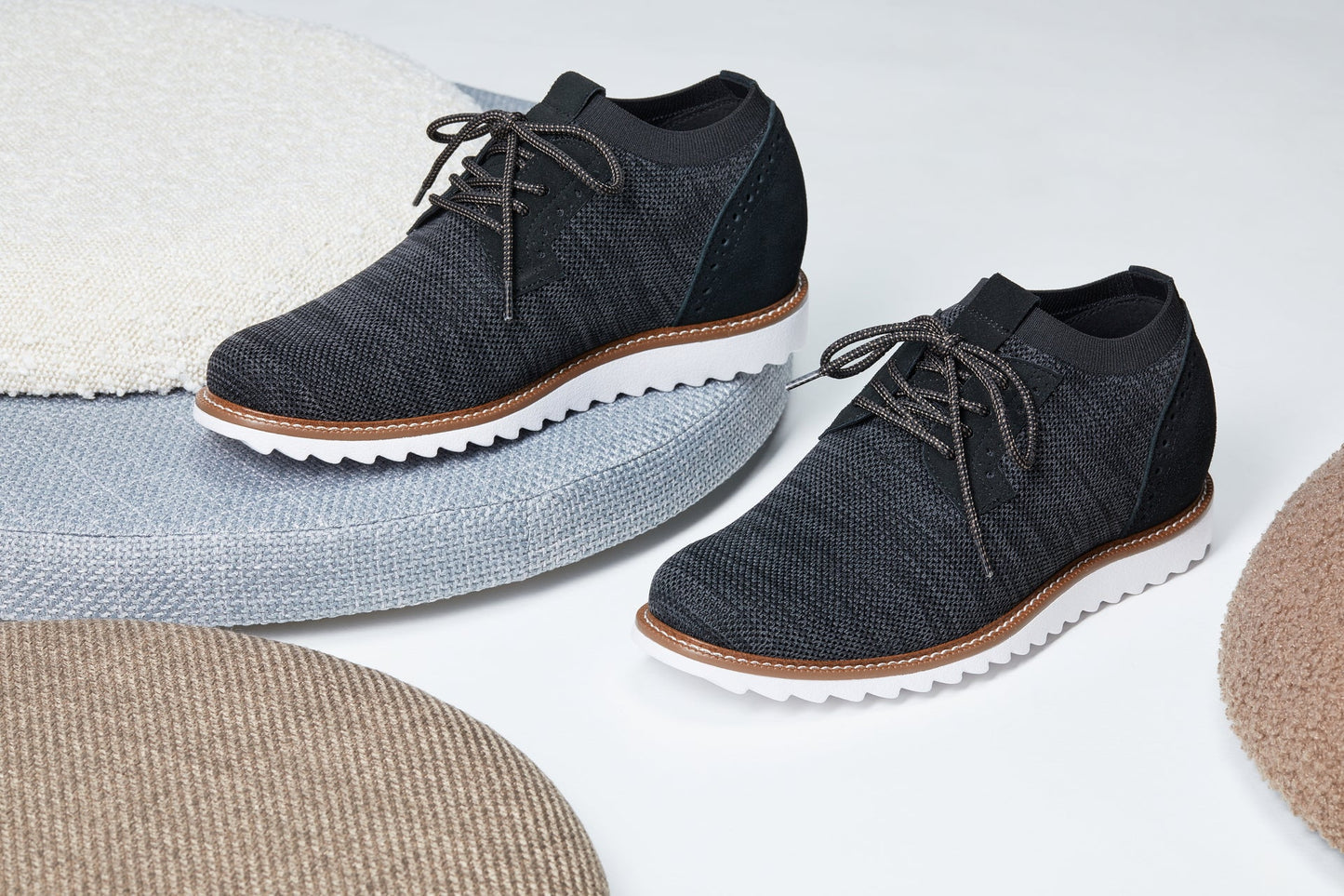 CALTO - J1504 - 3.2 Inches Taller (Charcoal Grey) Tallmenshoes.com