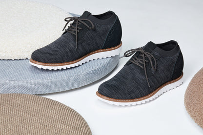 CALTO - J1504 - 3.2 Inches Taller (Charcoal Grey) Tallmenshoes.com