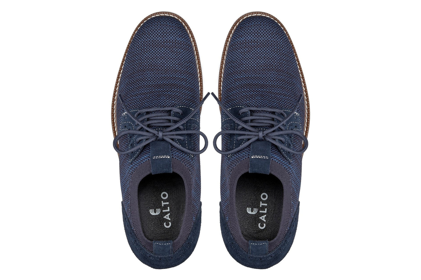 CALTO - J1507 - 3.2 Inches Taller (Navy) Tallmenshoes.com