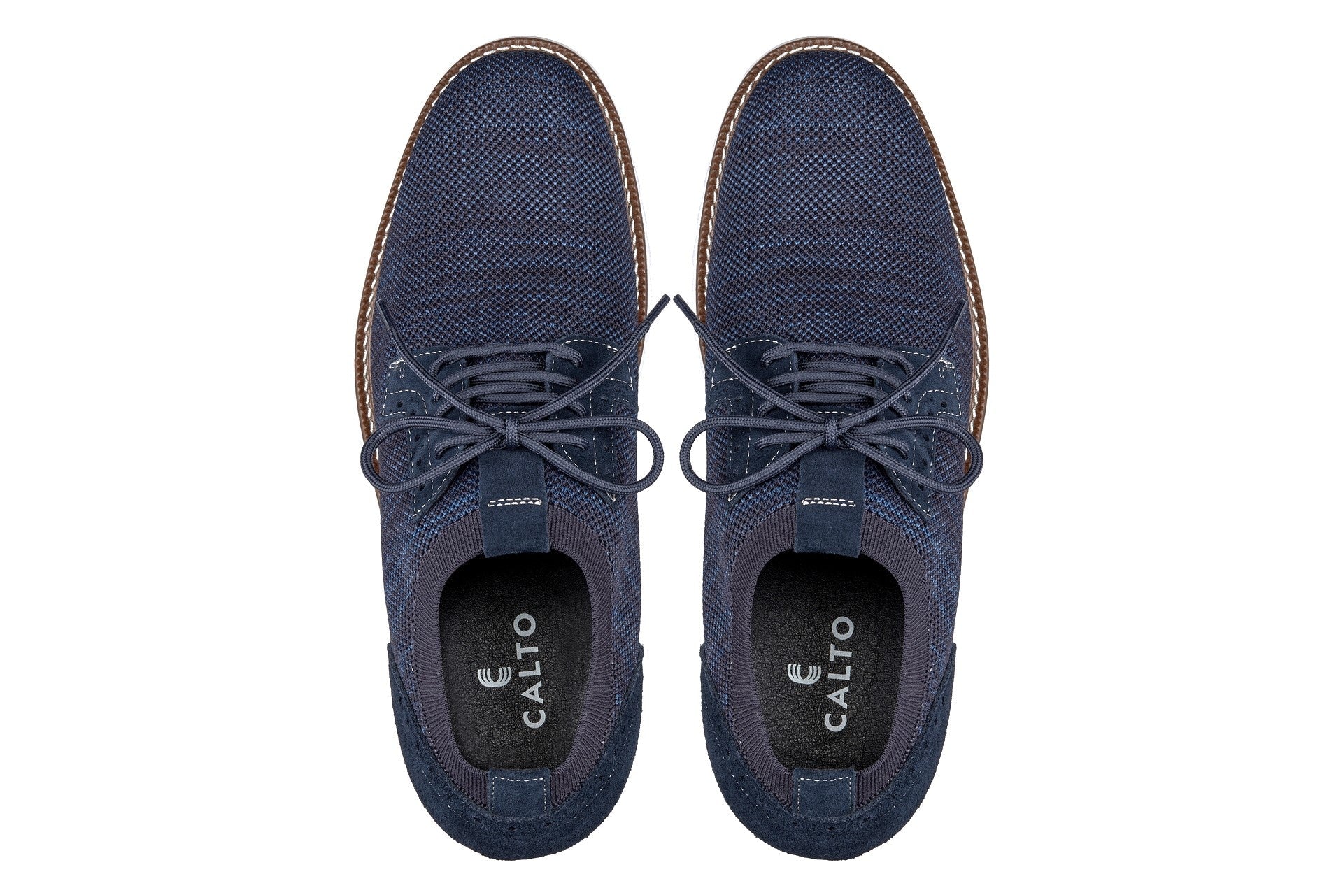 CALTO - J1507 - 3.2 Inches Taller (Navy) Tallmenshoes.com