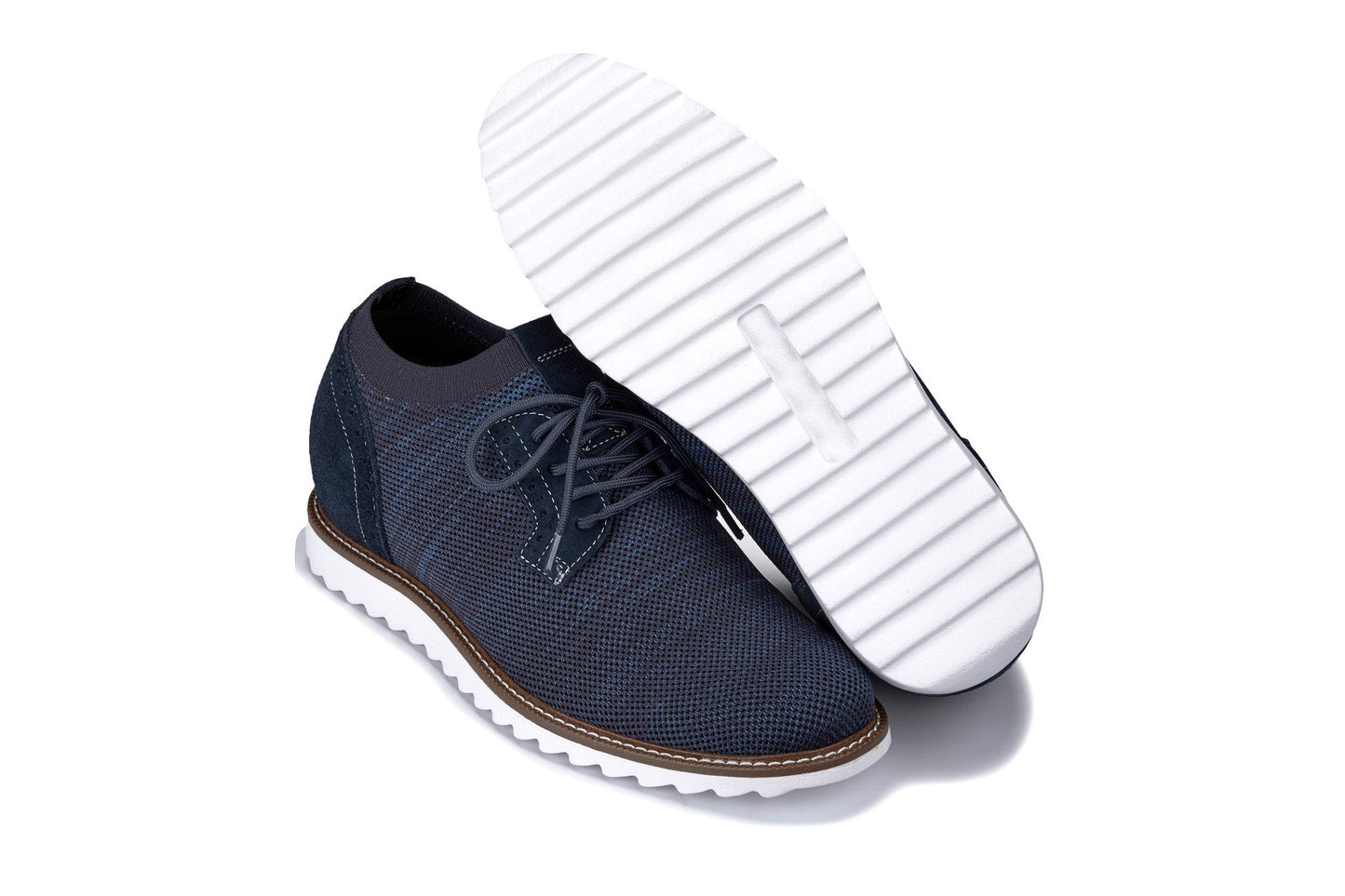 CALTO - J1507 - 3.2 Inches Taller (Navy) Tallmenshoes.com