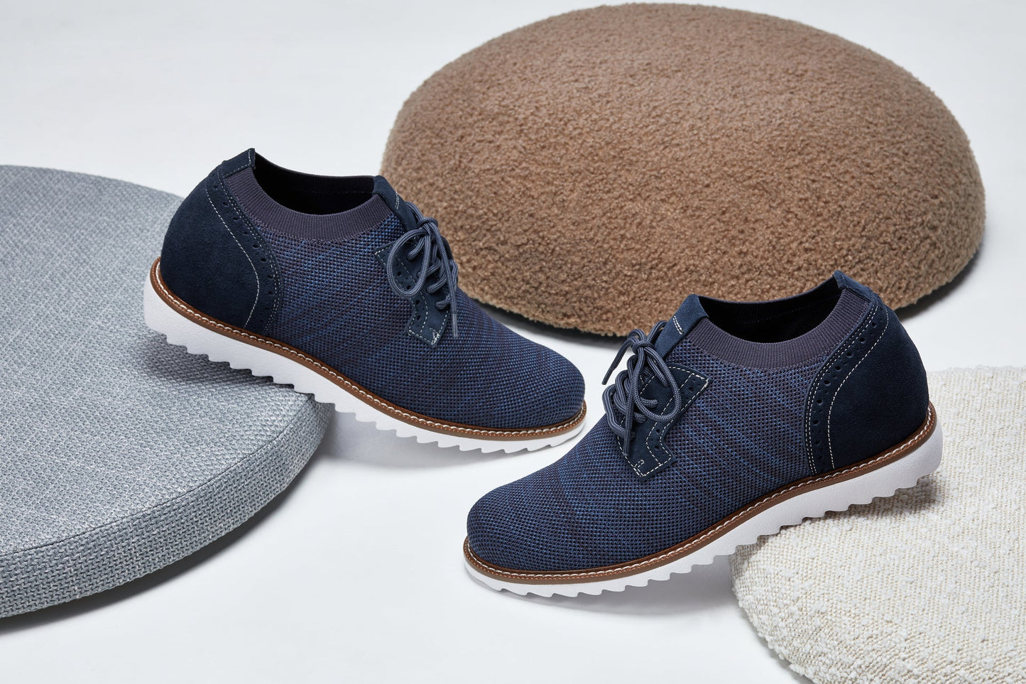 CALTO - J1507 - 3.2 Inches Taller (Navy) Tallmenshoes.com