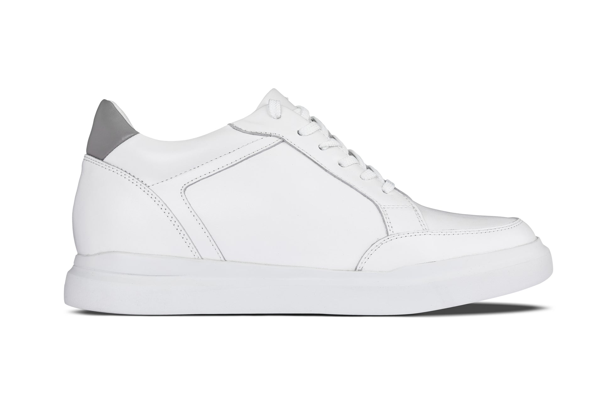 CALTO - J1561 - 2.6 Inches Taller (White/Grey) Tallmenshoes.com