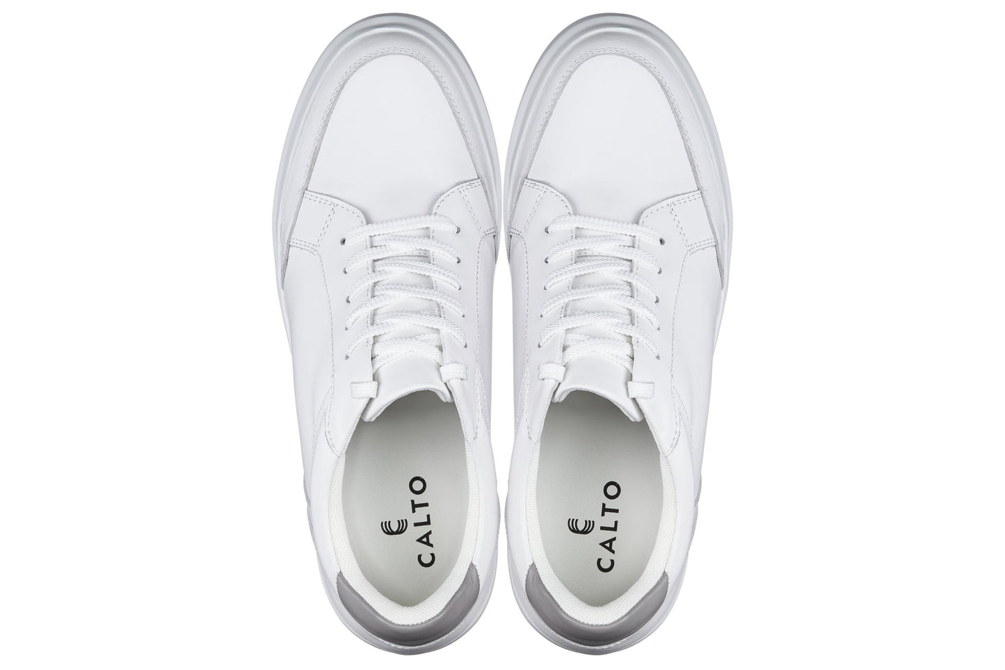 CALTO - J1561 - 2.6 Inches Taller (White/Grey) Tallmenshoes.com