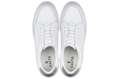 CALTO - J1561 - 2.6 Inches Taller (White/Grey) Tallmenshoes.com