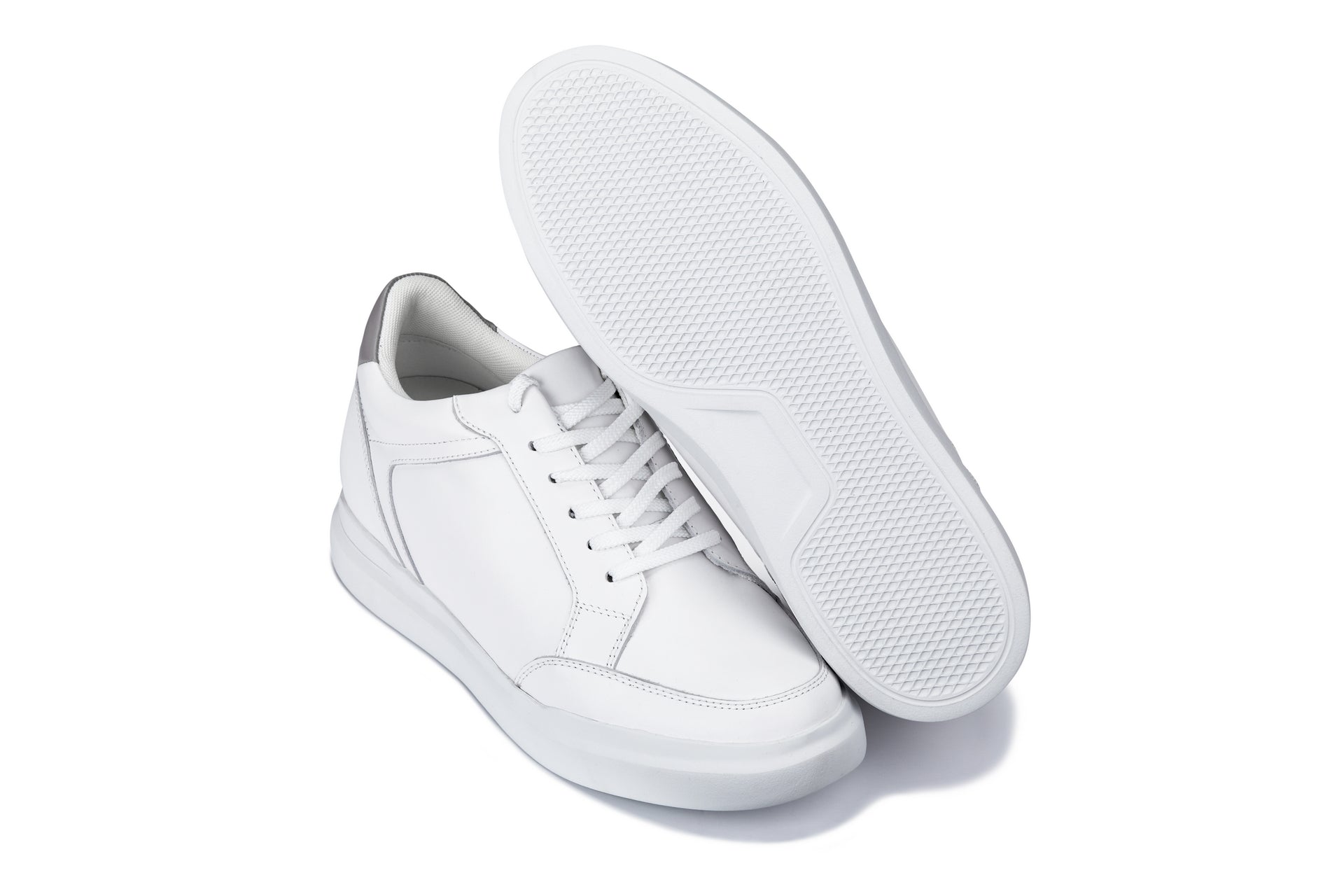 CALTO - J1561 - 2.6 Inches Taller (White/Grey) Tallmenshoes.com