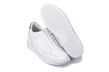 CALTO - J1561 - 2.6 Inches Taller (White/Grey) Tallmenshoes.com