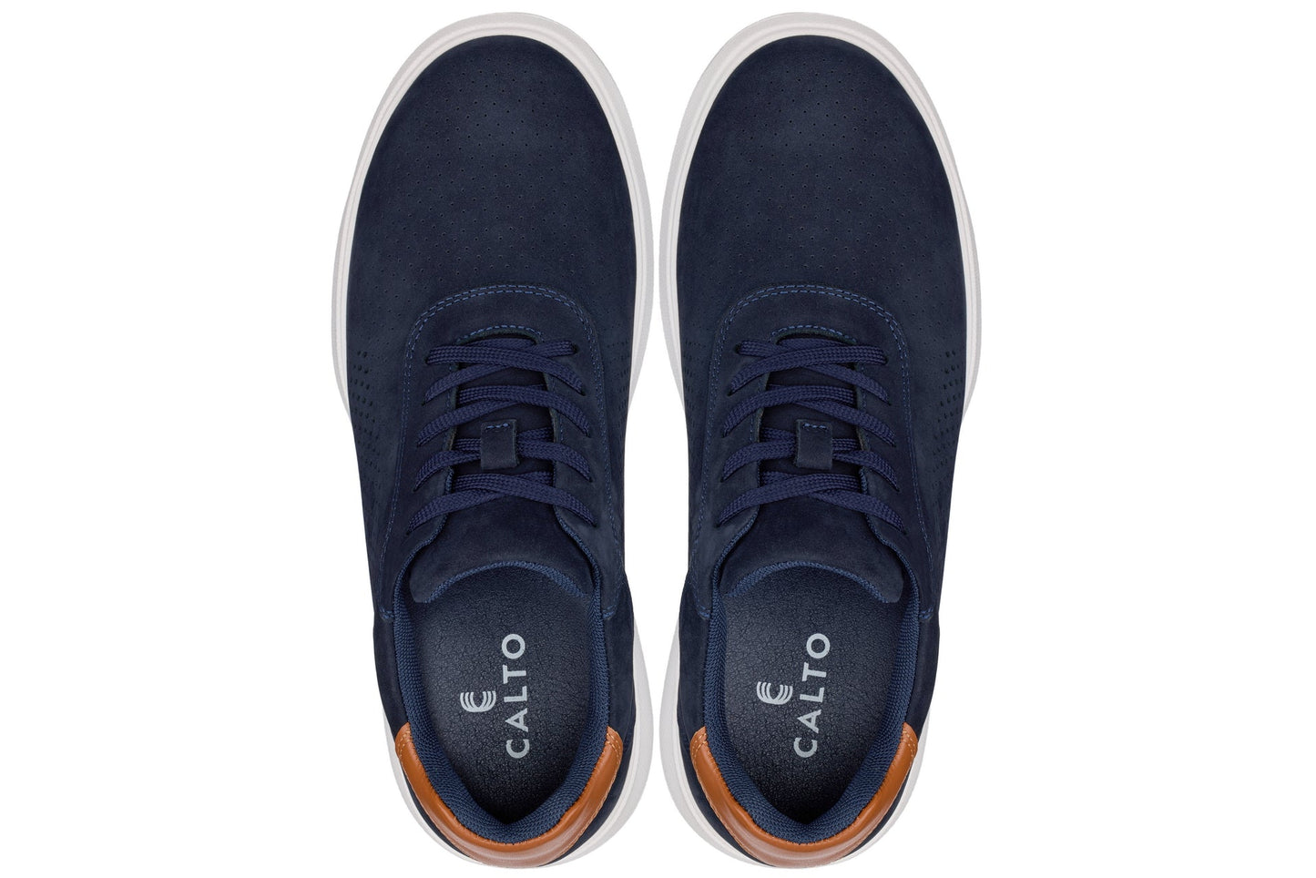 CALTO - J1582  - 2.6 Inches Taller (Navy) - Lightweight Casual Walkers Tallmenshoes.com