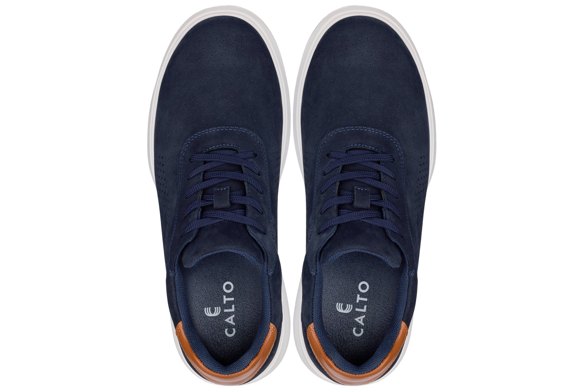 CALTO - J1582  - 2.6 Inches Taller (Navy) - Lightweight Casual Walkers Tallmenshoes.com