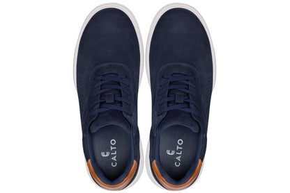 CALTO - J1582  - 2.6 Inches Taller (Navy) - Lightweight Casual Walkers Tallmenshoes.com