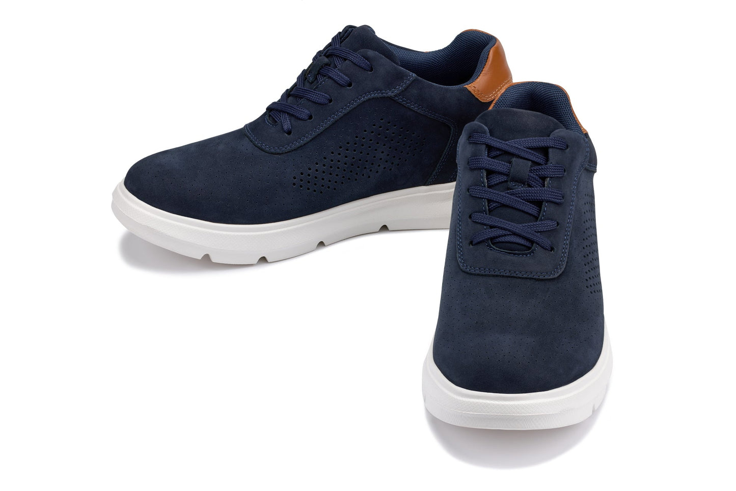 CALTO - J1582  - 2.6 Inches Taller (Navy) - Lightweight Casual Walkers Tallmenshoes.com