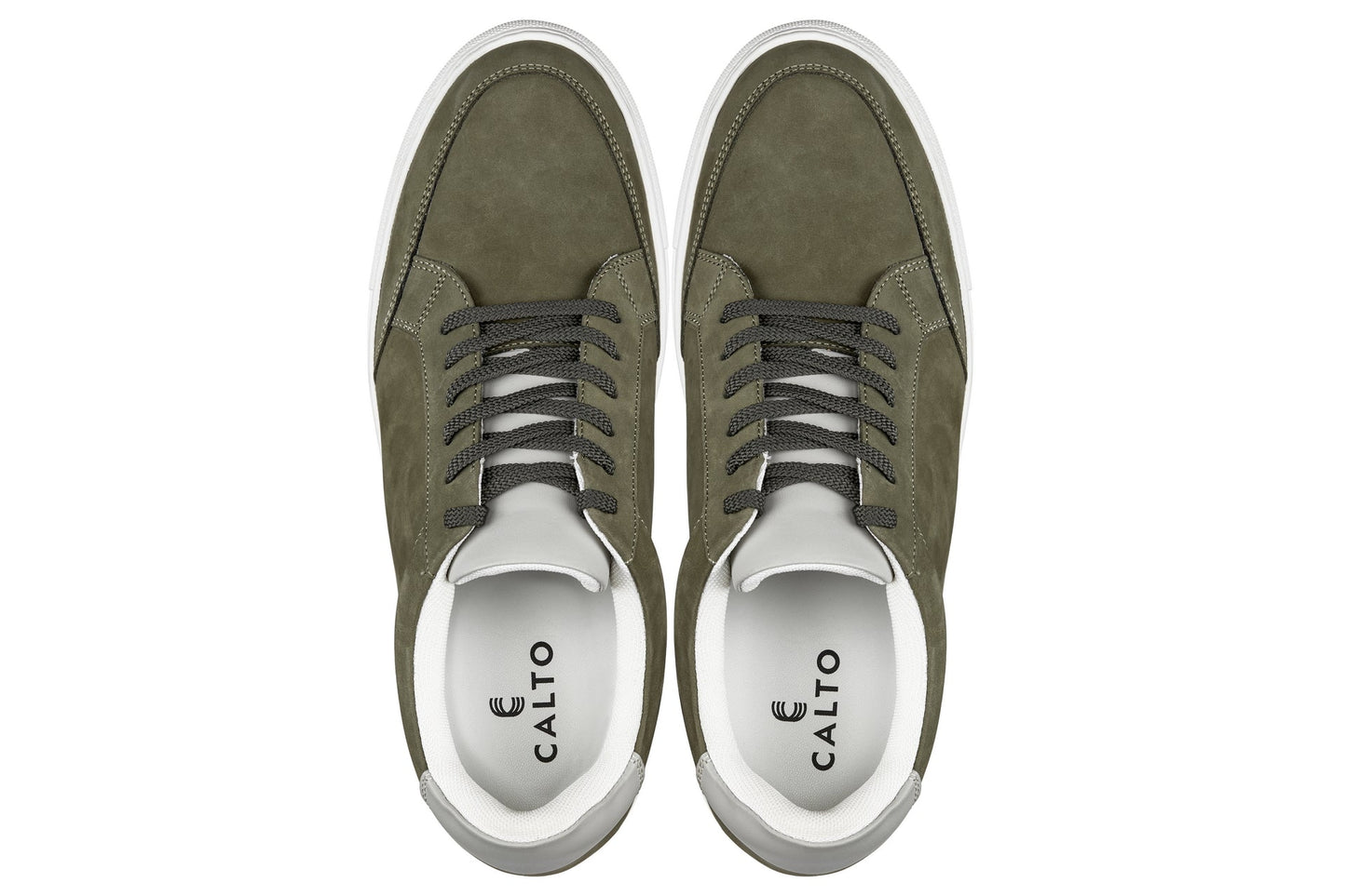 CALTO - J1854 - 2.6 Inches Taller (Olive) Tallmenshoes.com