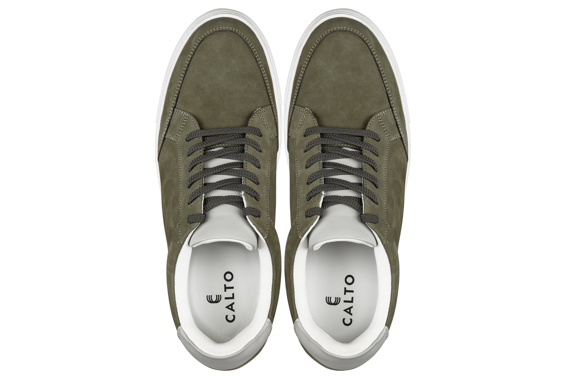 CALTO - J1854 - 2.6 Inches Taller (Olive) Tallmenshoes.com