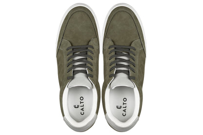 CALTO - J1854 - 2.6 Inches Taller (Olive) Tallmenshoes.com