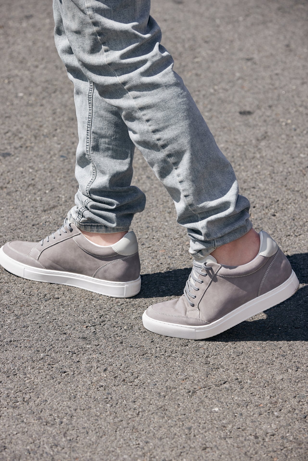 CALTO - J1855 - 2.6 Inches Taller (Grey) Tallmenshoes.com