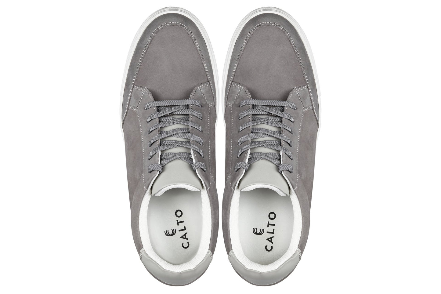 CALTO - J1855 - 2.6 Inches Taller (Grey) Tallmenshoes.com