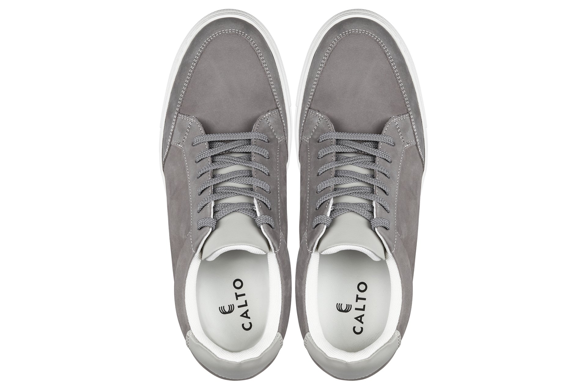 CALTO - J1855 - 2.6 Inches Taller (Grey) Tallmenshoes.com