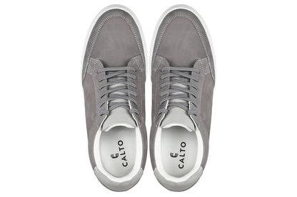 CALTO - J1855 - 2.6 Inches Taller (Grey) Tallmenshoes.com