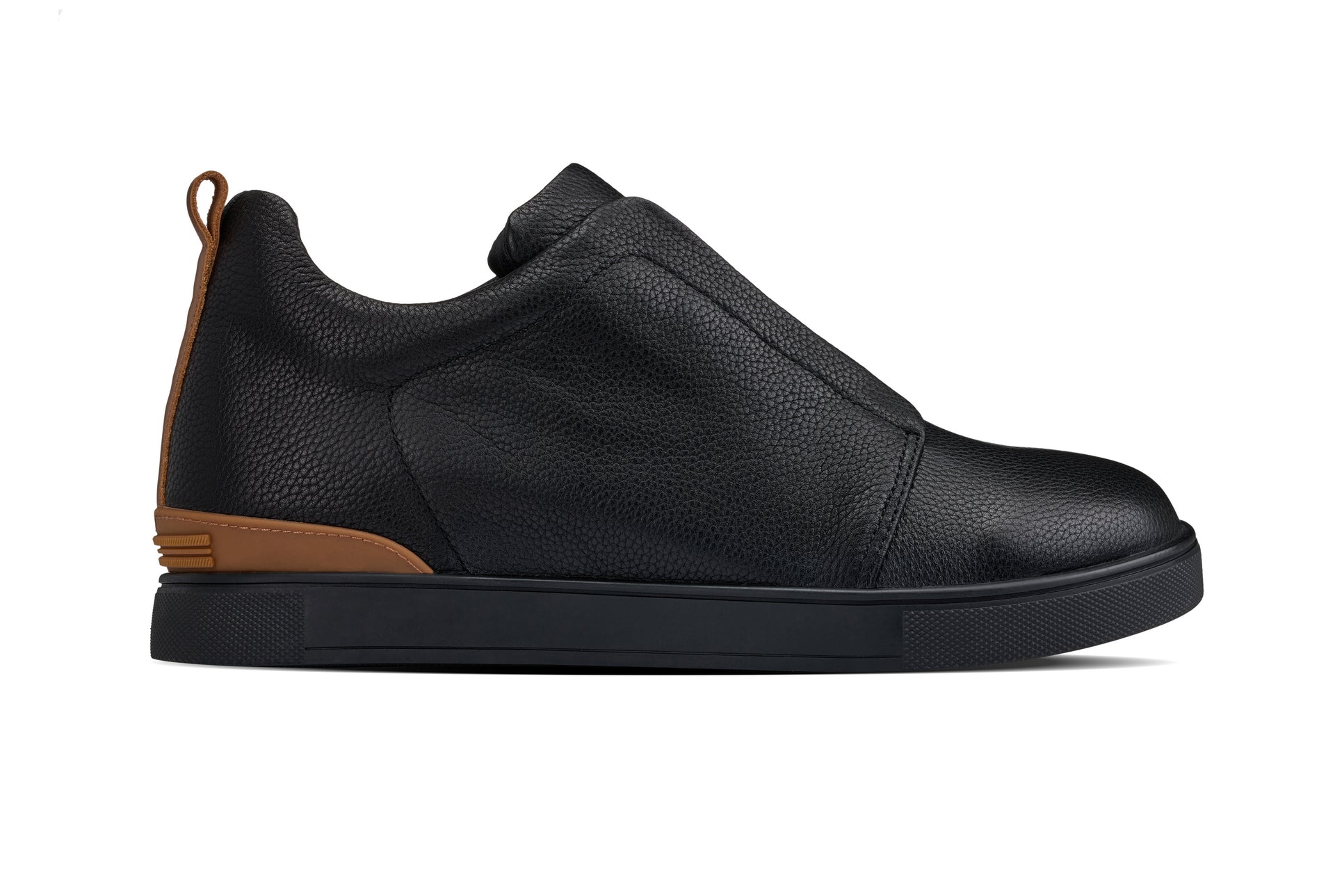 CALTO - J1931  - 2.6 Inches Taller (Black/Black Sole) - Slip-On Snoafers Tallmenshoes.com