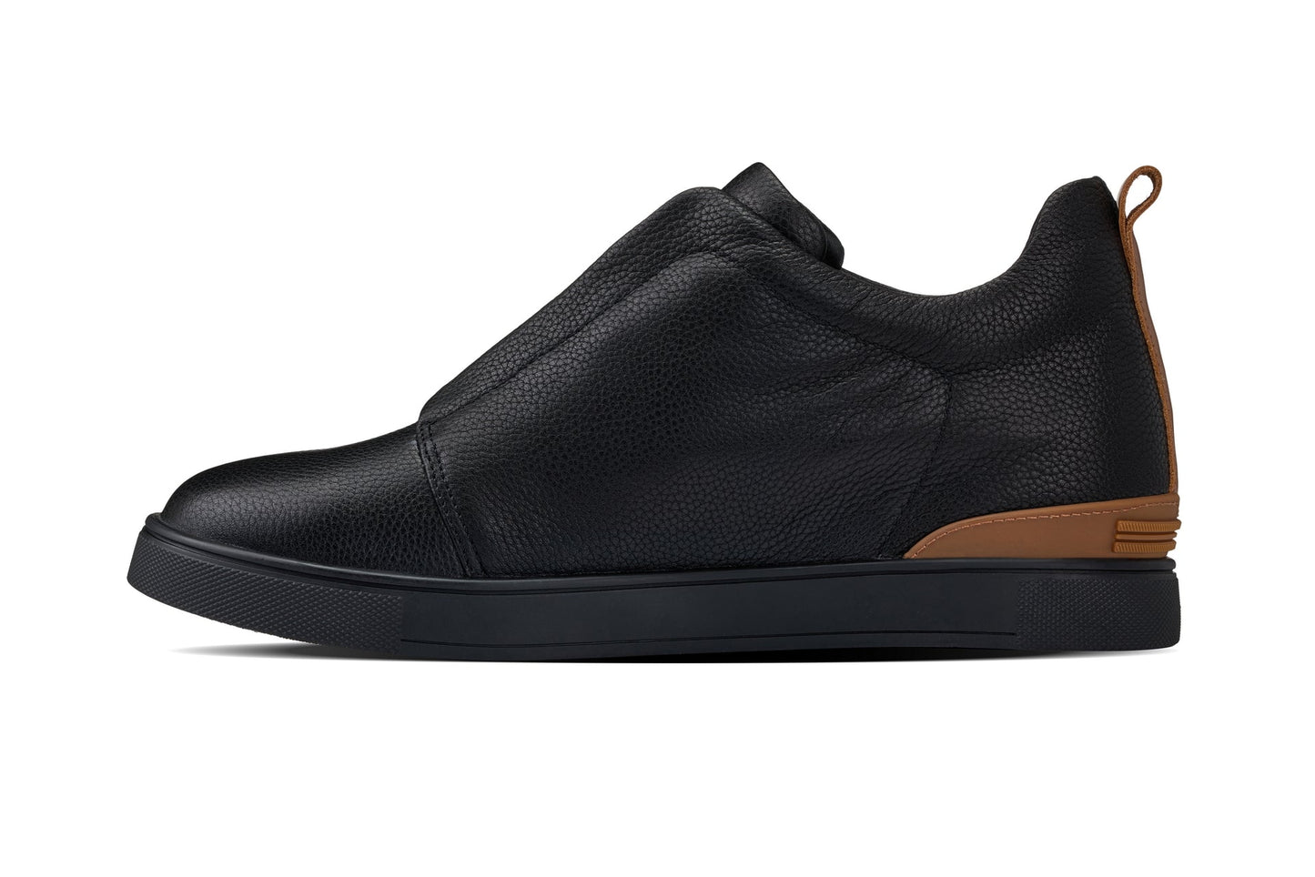 CALTO - J1931  - 2.6 Inches Taller (Black/Black Sole) - Slip-On Snoafers Tallmenshoes.com