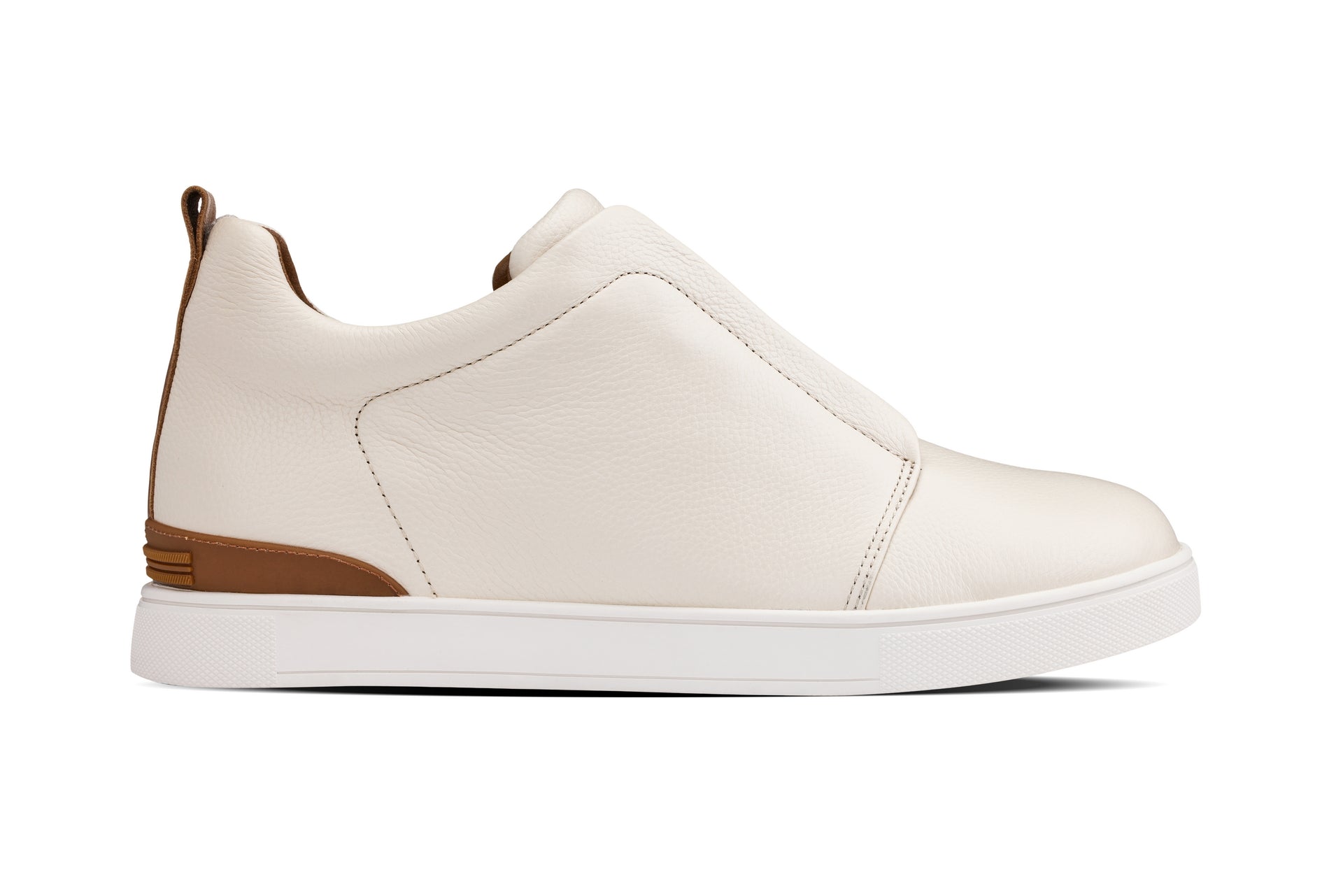 CALTO - J1933  - 2.6 Inches Taller (Off-White) - Slip-On  Snoafers Tallmenshoes.com