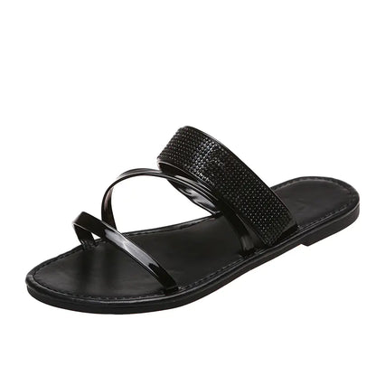 Large Outdoor Rhinestone Casual Sandals for Women