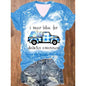 3D Printed Summer V-Neck T-Shirt for Men