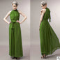 Bohemian Halter Neck Maxi Chiffon Beach Dress