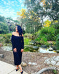 Off-Shoulder Striped Knitted Dress for Women