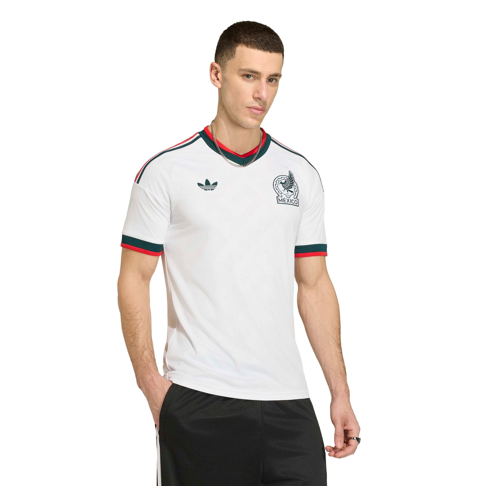 Adidas Mens Mexico 26 Away Jersey - White Denim Exchange