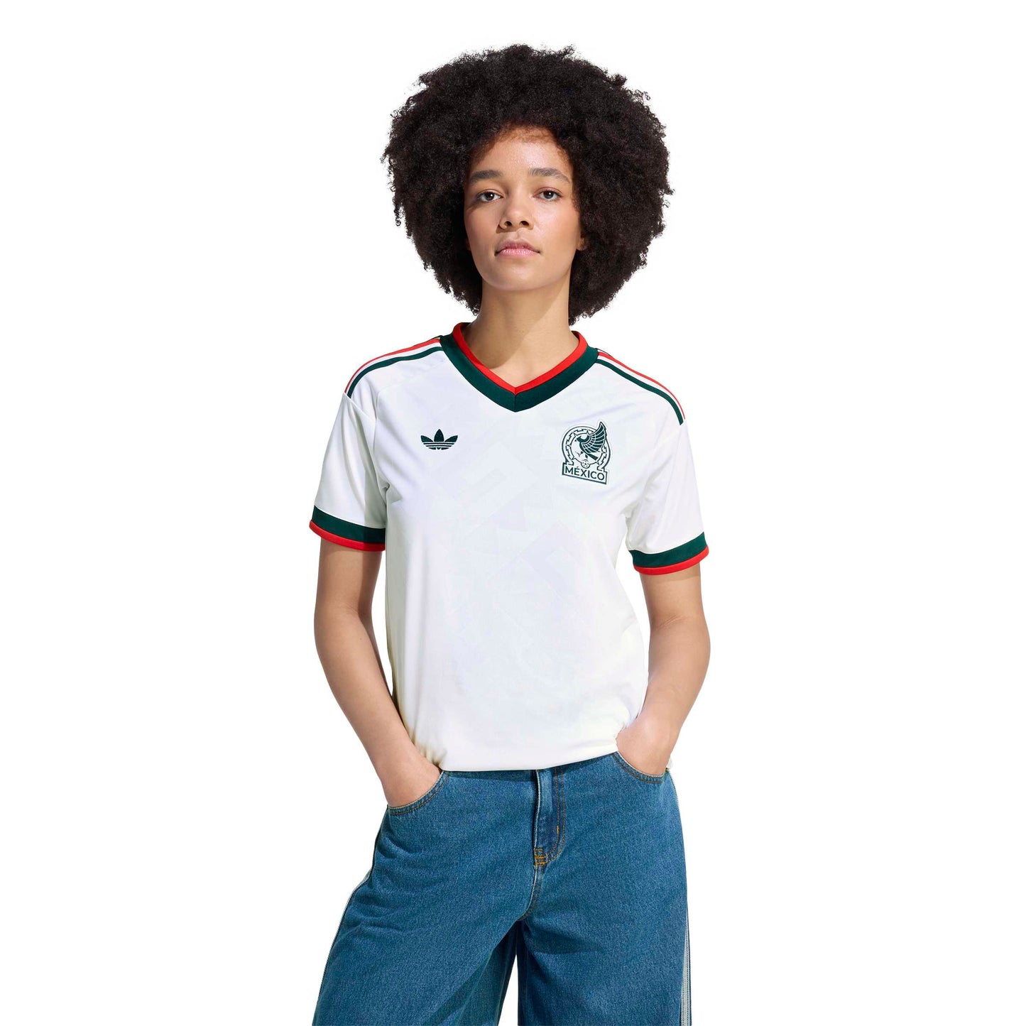 Adidas Womens Mexico 26 Away Jersey - White Denim Exchange