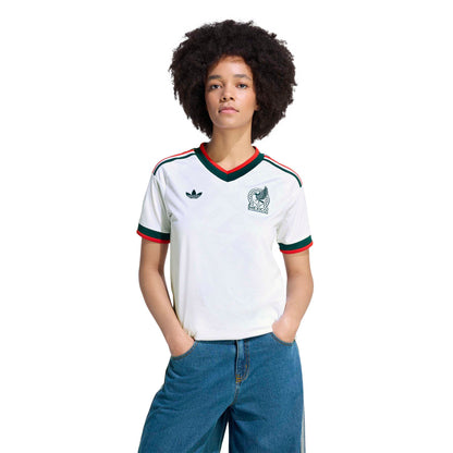 Adidas Womens Mexico 26 Away Jersey - White Denim Exchange