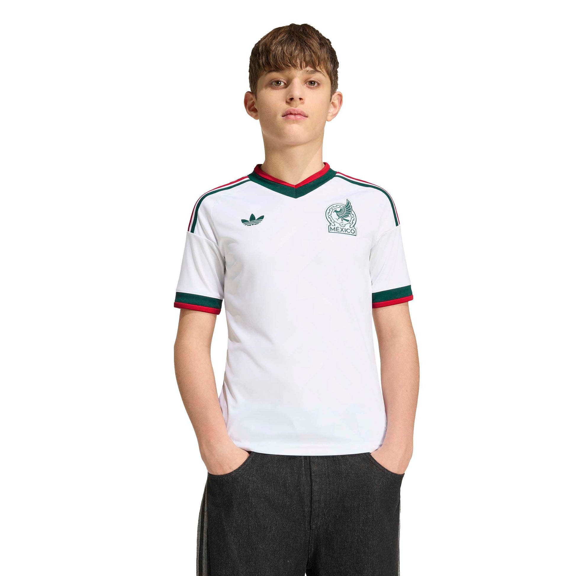 Adidas Kids Mexico 26 Away Jersey - White Denim Exchange