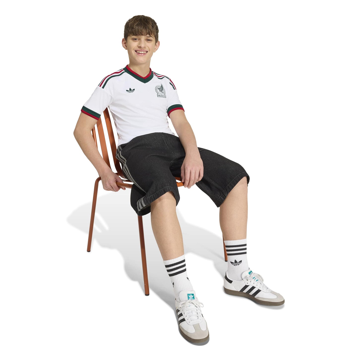 Adidas Kids Mexico 26 Away Jersey - White Denim Exchange