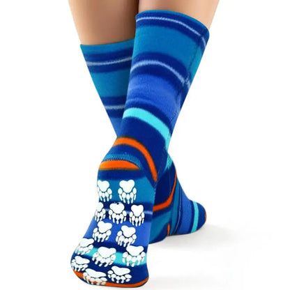 Kids' Nonskid Fleece Socks - Jazz Stripes Polar Feet® LLC